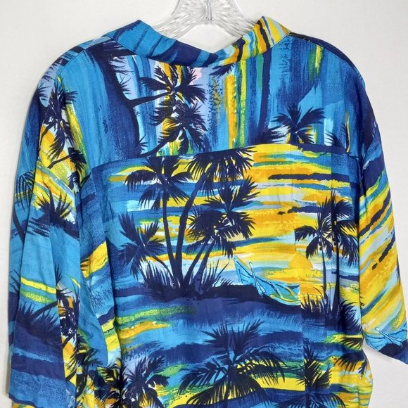 Old College Inn OCI Mens Size Lg Hawaiian Style Shirt Tropical Short Sleeve - Picture 4 of 10